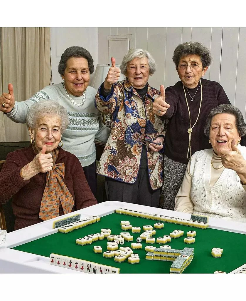 GOUUN 4-Player Mahjong Game Table with Iron Frame 9