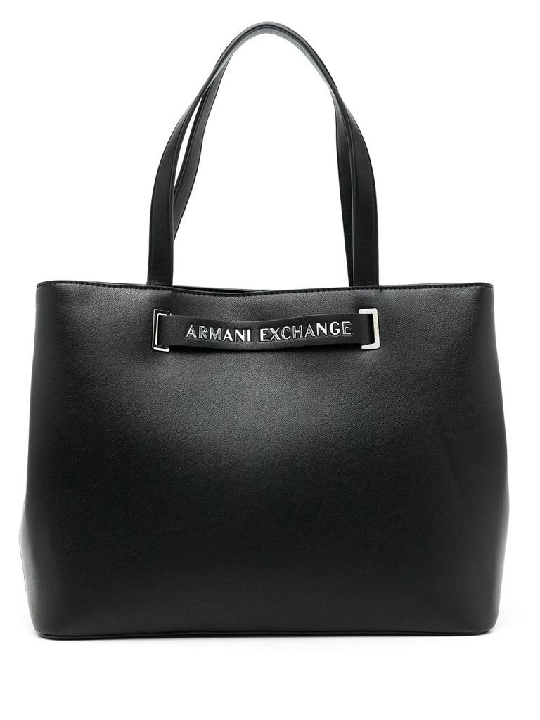 Armani Exchange faux-leather medium tote bag - women -  -  - Black