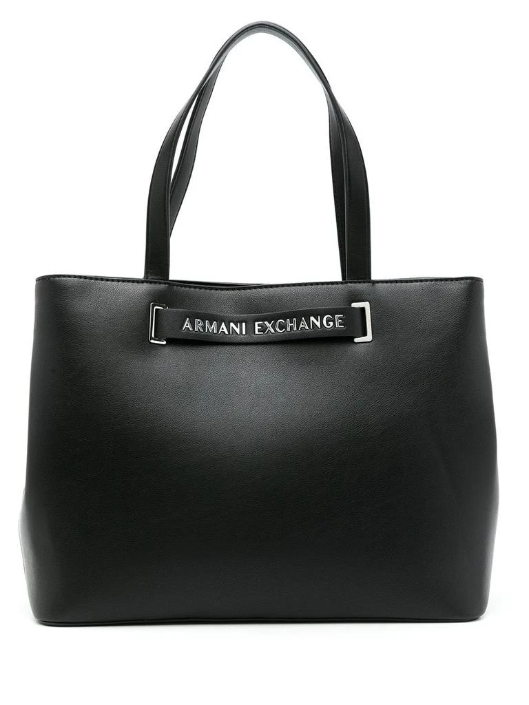 Armani Exchange faux-leather medium tote bag - women -  -  - Black 1
