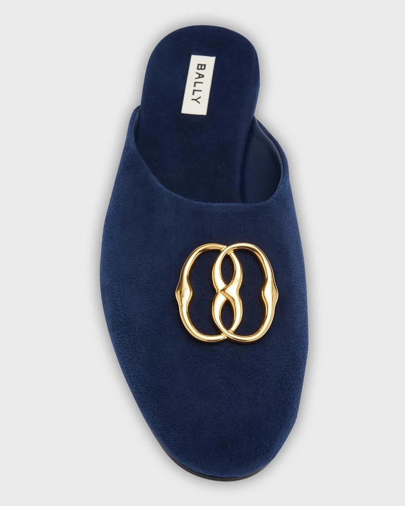 Bally Men's Gylon Logo Leather Slippers 5