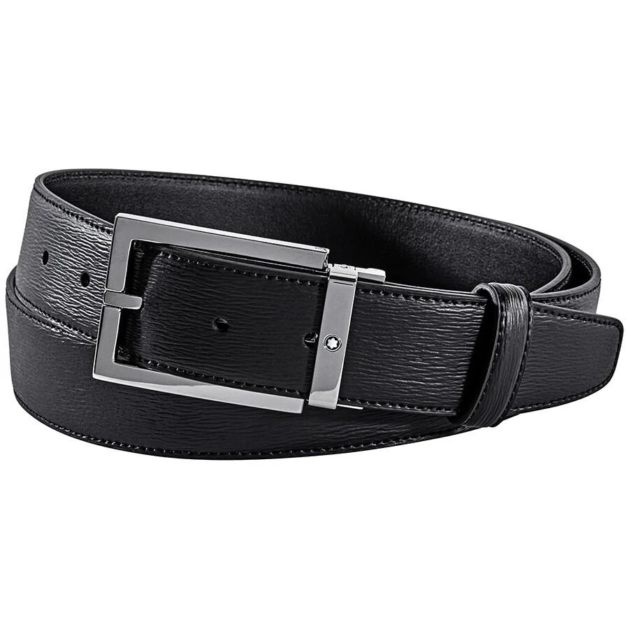 MontBlanc Black Westside Leather Belt