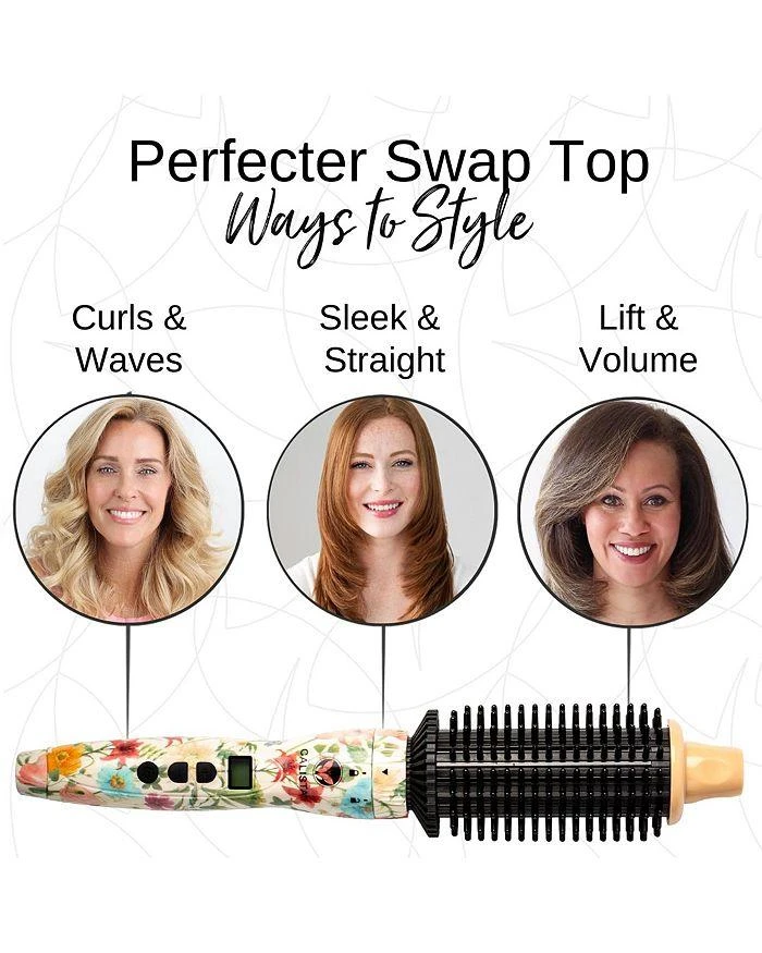 Calista Perfecter Pro Swap Top Heated Round Brush - Vintage Leopard 7