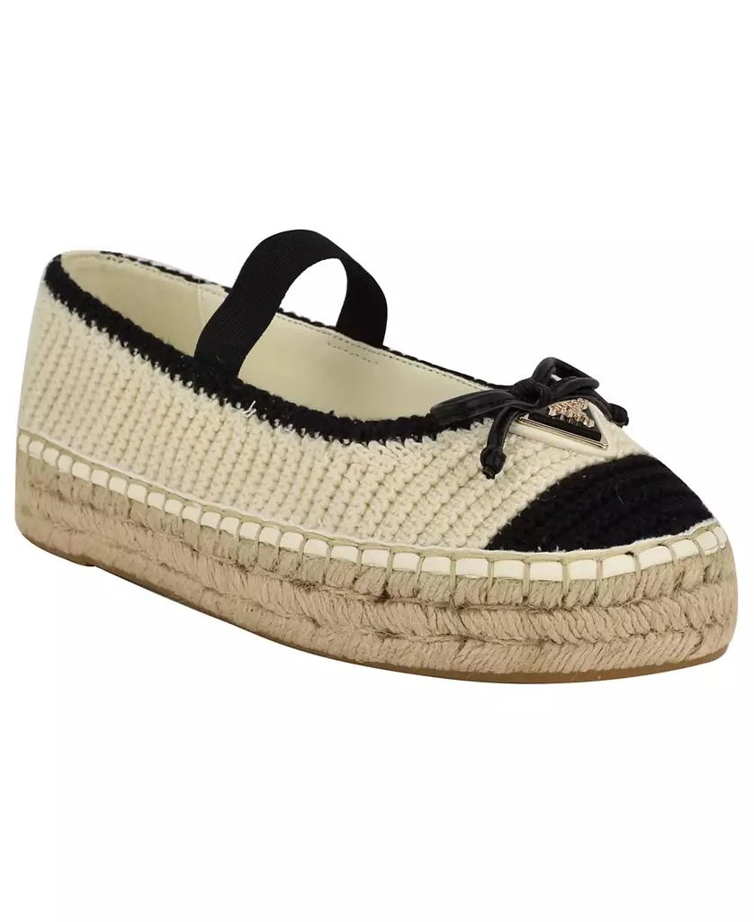 GUESS Women's Joneal Platform Espadrille Crochet Knit Ballet Flats 1