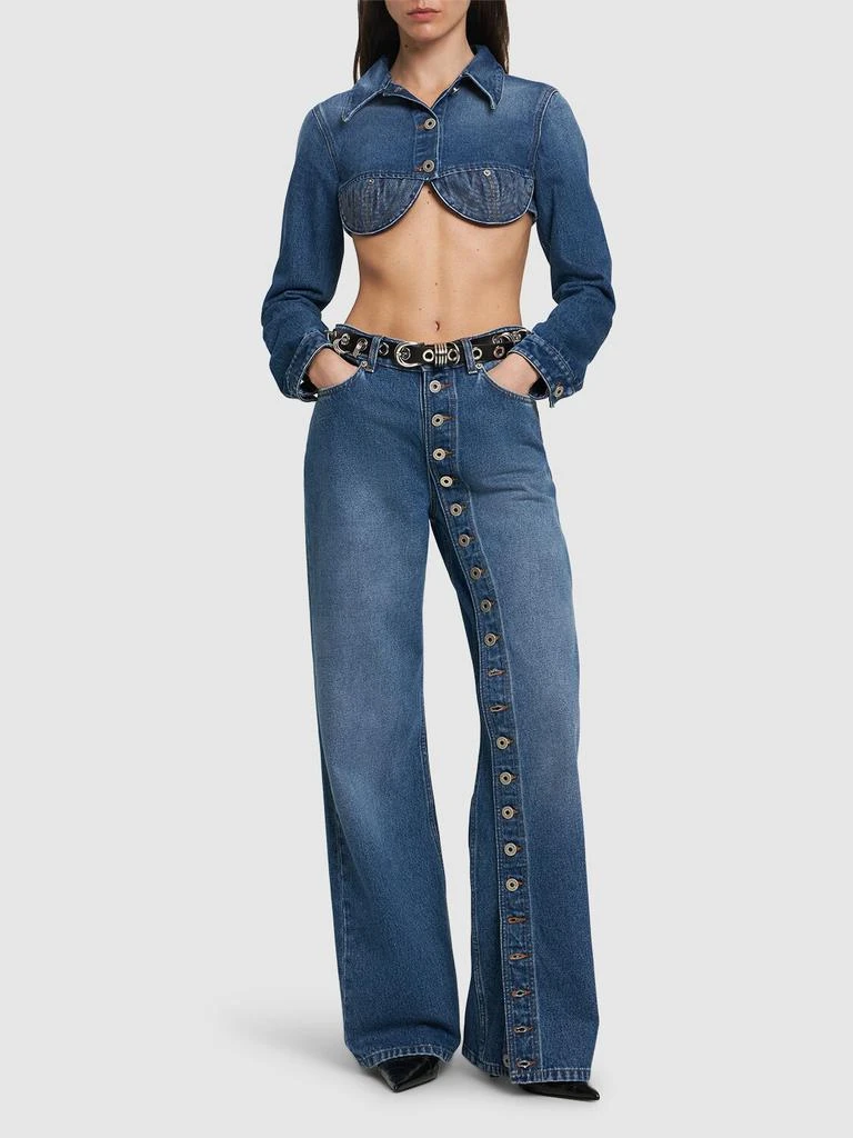 Jean Paul Gaultier Topstitched Denim Bolero Jacket 1