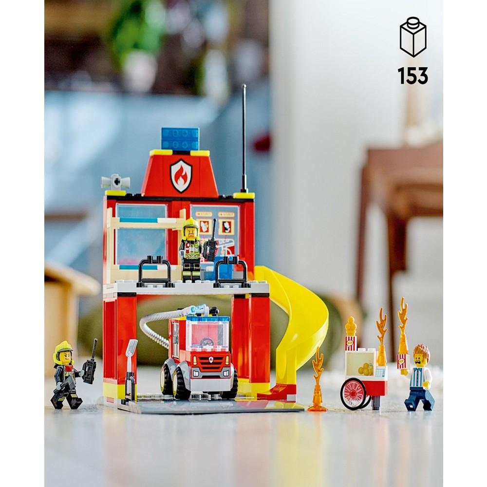 LEGO® City Fire Station and Fire Truck 60375 Toy Building Set with Firefighter Minifigures