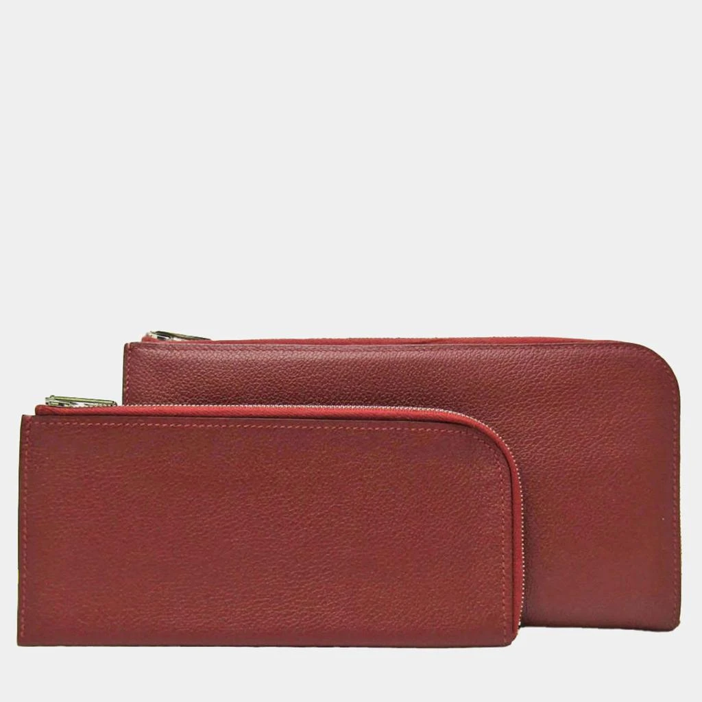 Hermes Hermes Rouge H Leather Remix Voyage Wallet 1