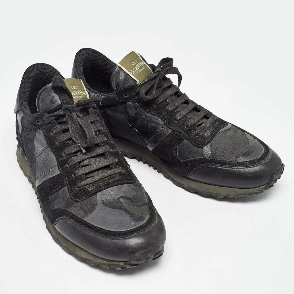 Valentino Valentino Black Suede and Leather Rockrunner Sneakers Size 45 4
