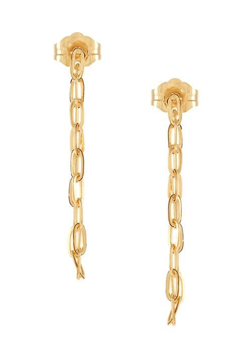 Belk & Co. Co. Paperclip Chain Earrings In 10K Yellow Gold 1