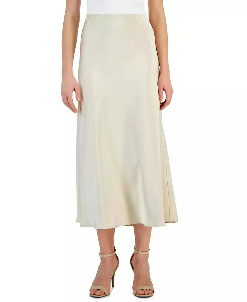 Tahari Women's Satin Midi Skirt 1