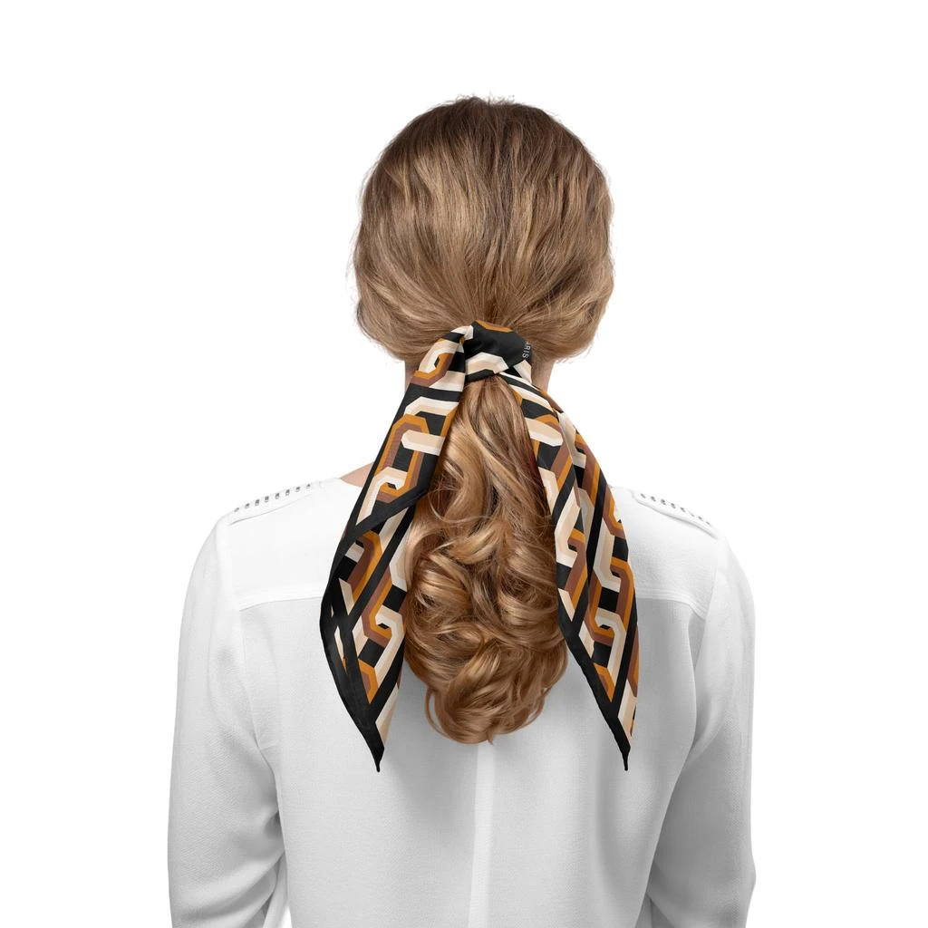LePARMENTIER Paris Chain Motif Bandana Silk Scarf 4