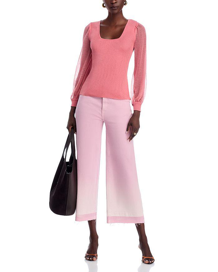 Misook Sheer Sleeve Sweater