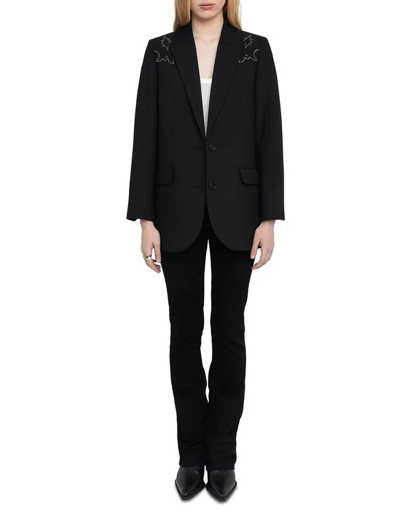 ZADIG & VOLTAIRE Viva Strass Western Blazer 5