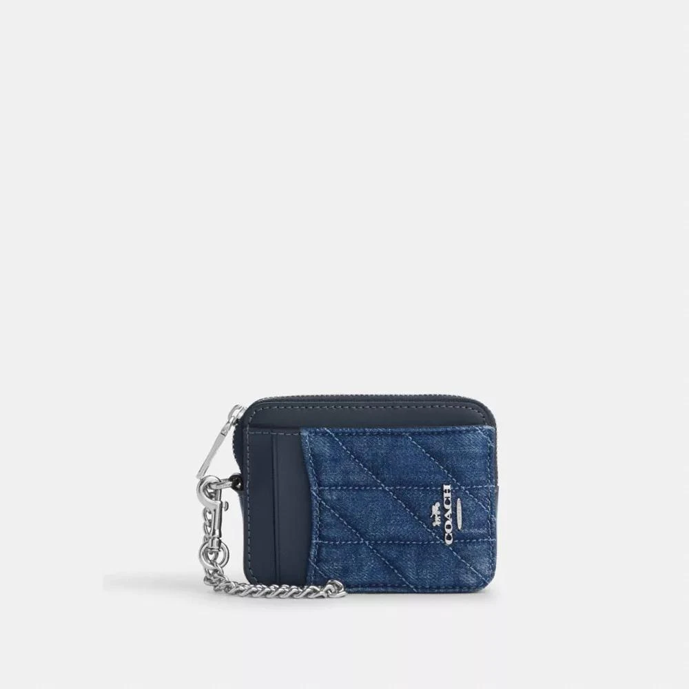 Coach Zip Card Case With Quilting 1