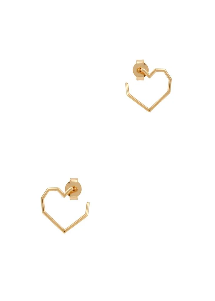 Aliita Corazon heart 14kt gold earrings 1
