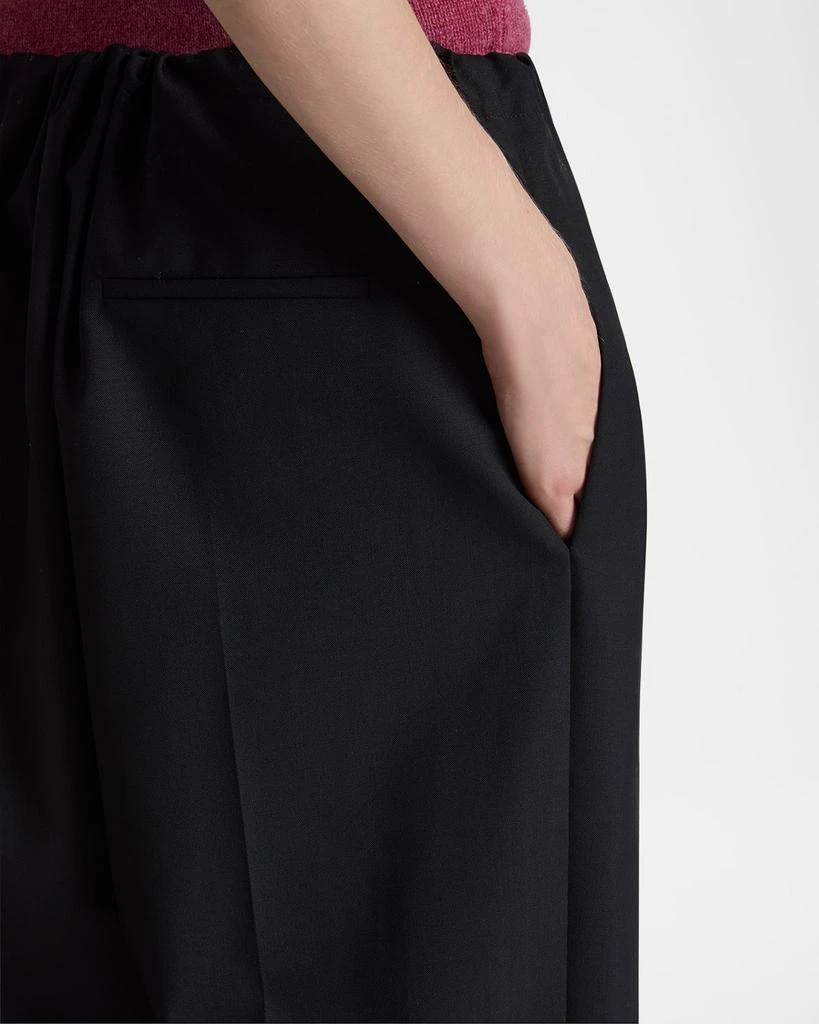 Khaite Trenton Pleated Straight-Leg Pull-On Pants 5