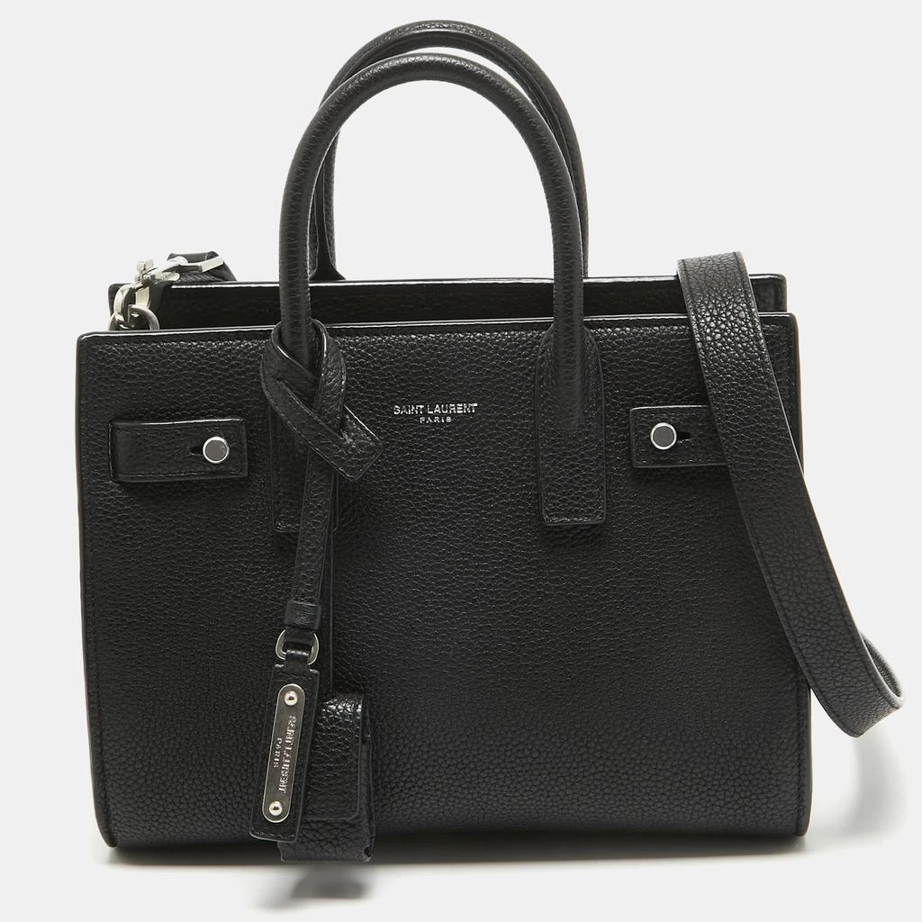 Yves Saint Laurent Saint Laurent Black Leather Nano Classic Sac De Jour Tote 1