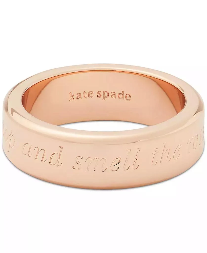 Kate Spade Engraved Idiom Script Band Ring 1