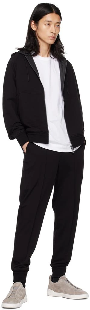 ZEGNA Black Pinched Seams Sweatpants 4