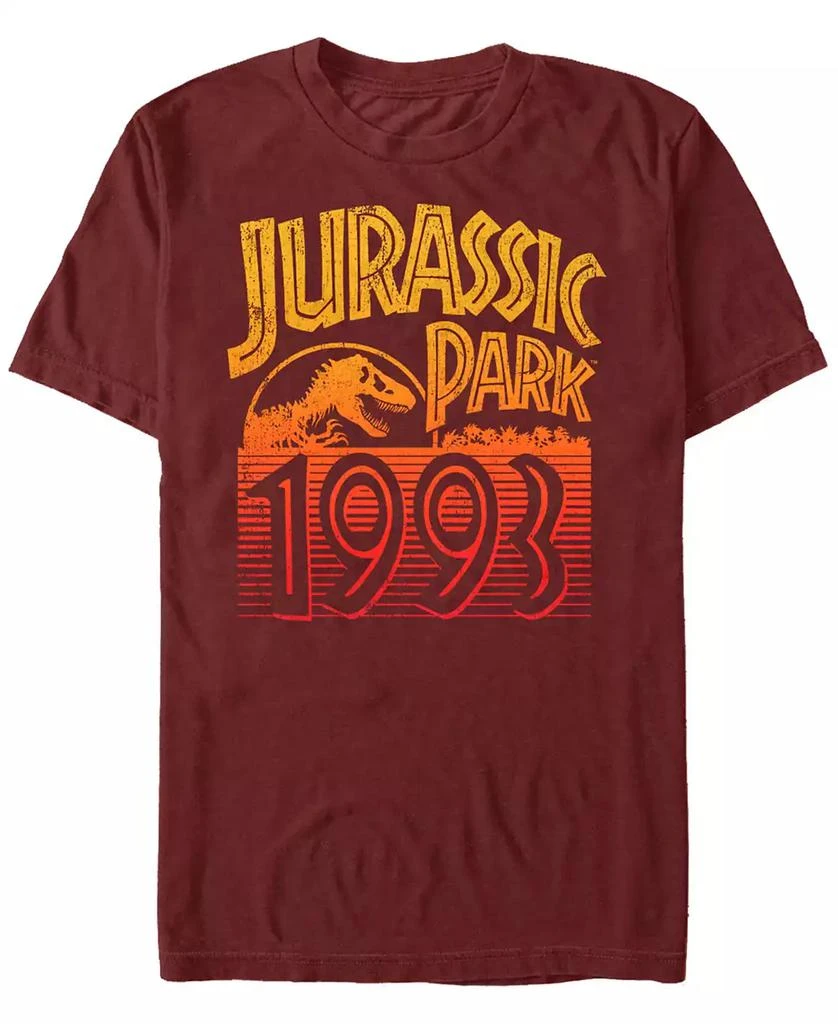 Jurassic Park Jurassic Park Men's Retro Logo 1993 Short Sleeve T-Shirt 1