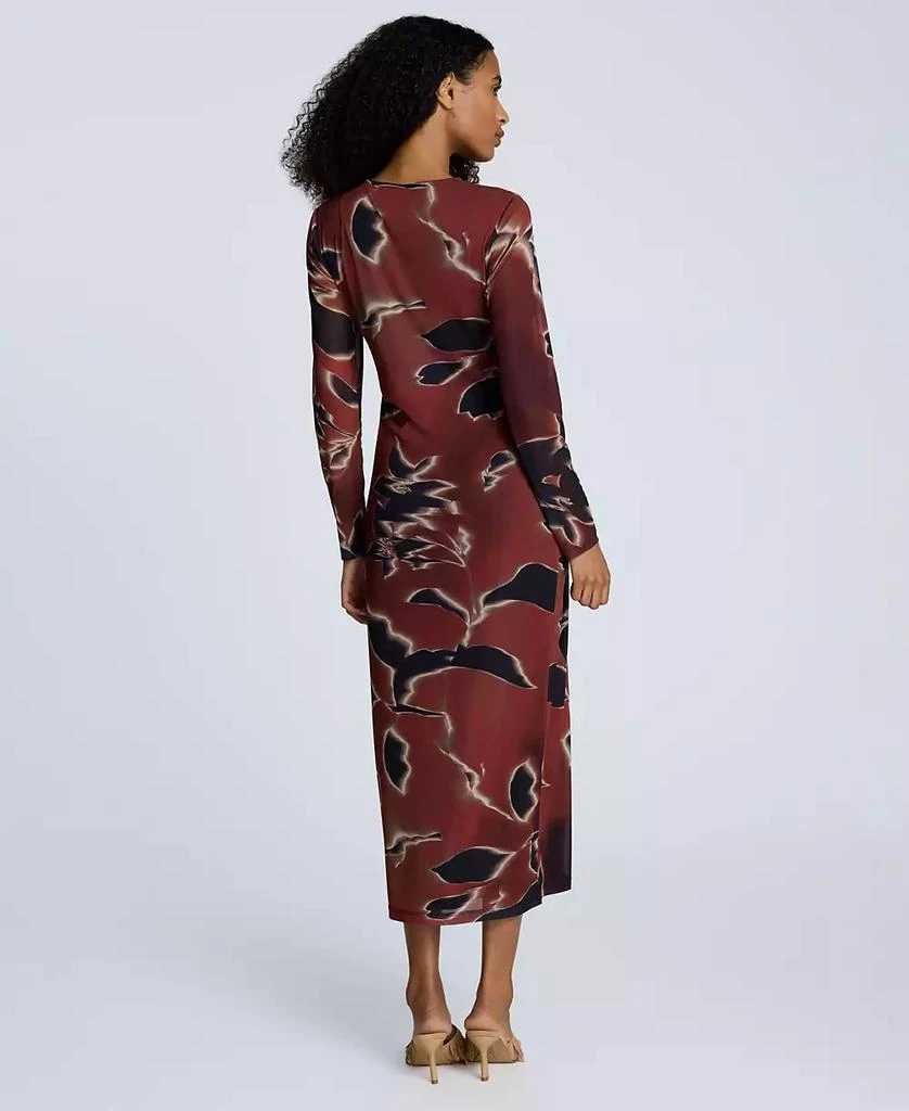 Kenneth Cole Women's Knot-Front Long-Sleeve Maxi Dress 5