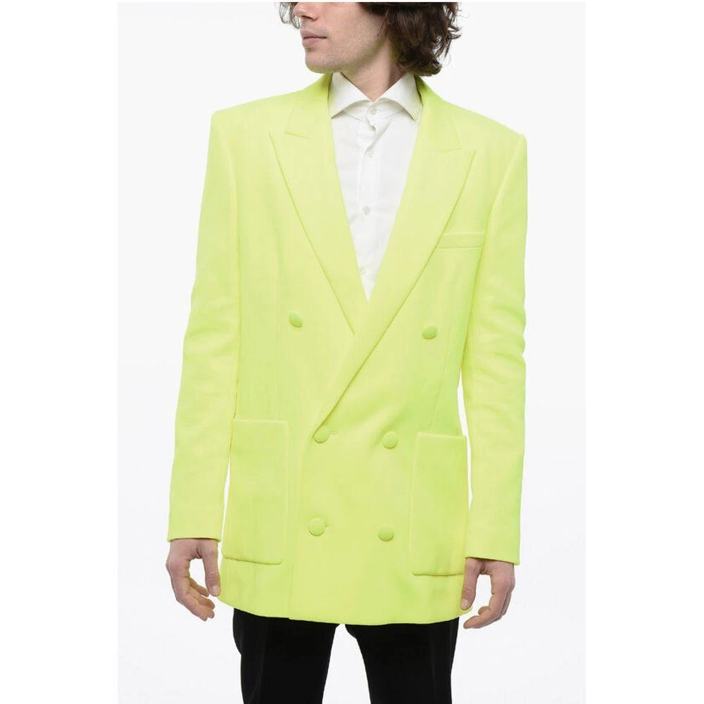 Balmain Double-breasted NEON Blazer with Patch Men's Pockets 1