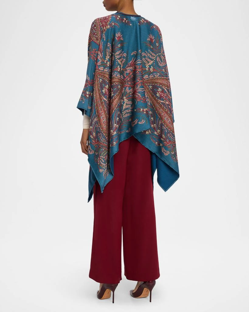 ETRO Floral Paisley-Print Handkerchief Cape 3