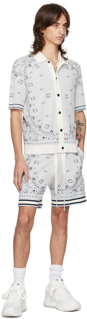 AMIRI White & Blue Bandana Shirt 4