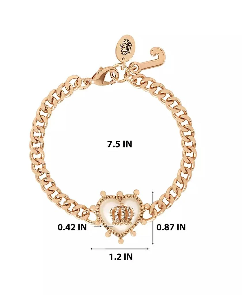 Juicy Couture Gold-Tone Chain Bracelet with Crown Heart Charm 5