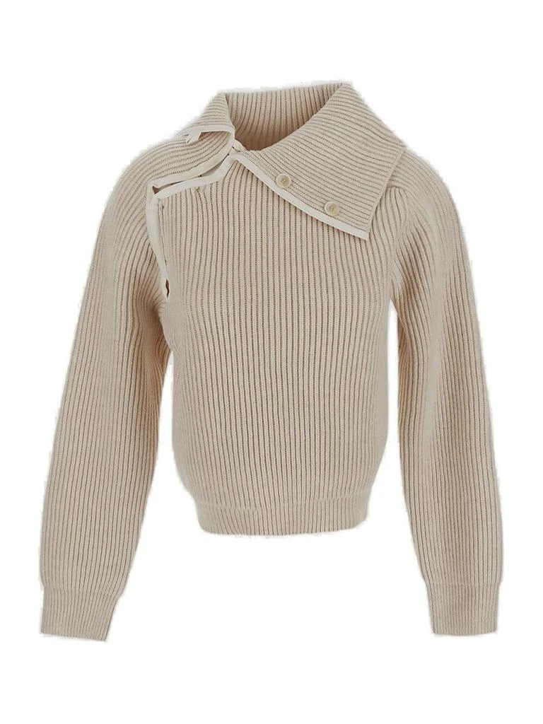 Jacquemus Jacquemus Asymmetric Mock-Neck Sweater 1