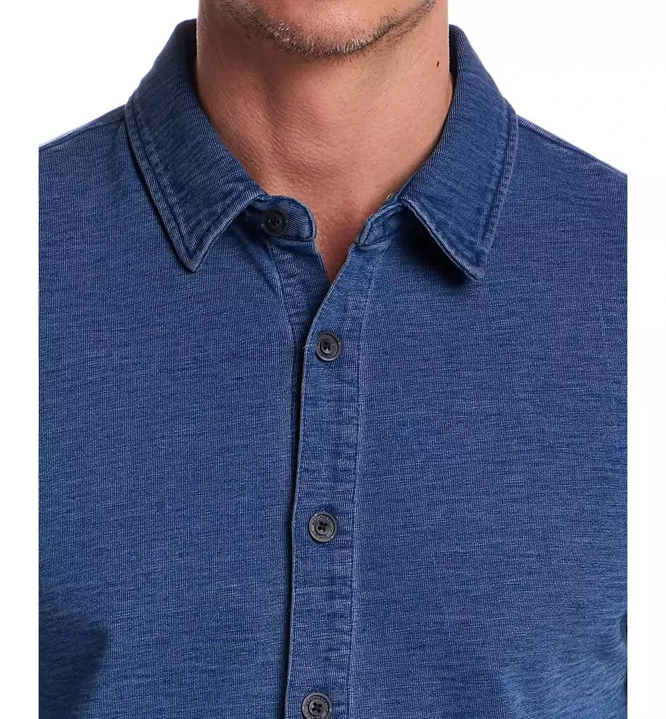 Weatherproof Vintage Men's Long Sleeve Indigo Button-Front Shirt 4