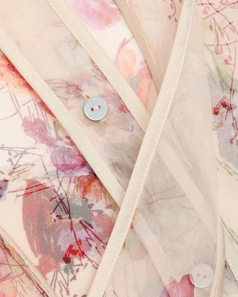 Cinq a Sept Farouz Iris Bouquet Silk Organza Top 5