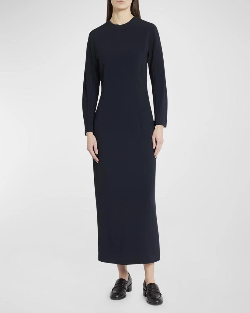 The Row Elia Long-Sleeve Viscose Dress 2