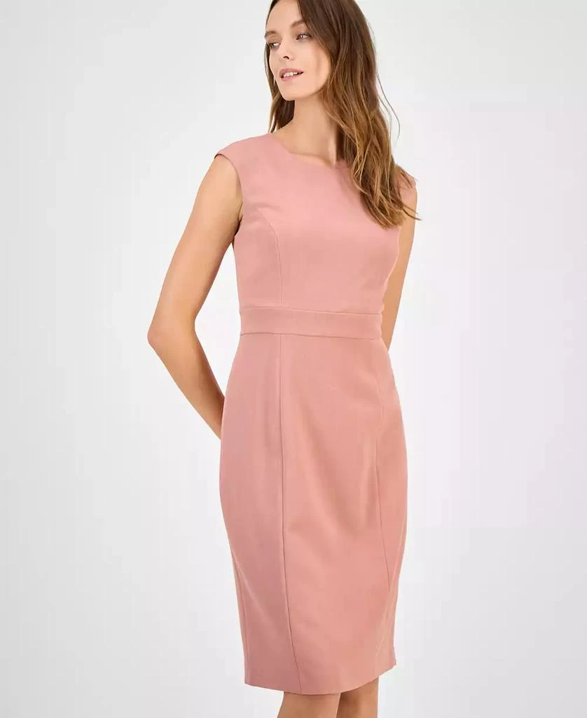Kasper Women's Crewneck Sleeveless Sheath Dress, Regular & Petite 8