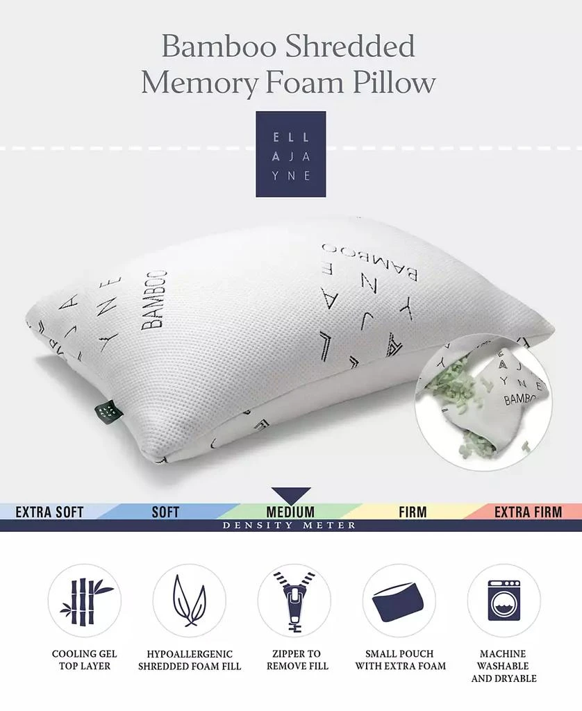 Ella Jayne Rayon from Bamboo Adjustable Density Shredded Memory Foam Pillow 4