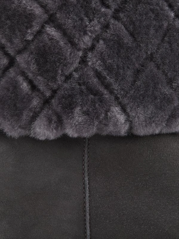 Aquatalia Casandra Shearling Trim Suede Boots 6