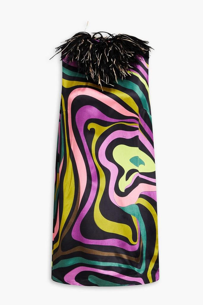 PUCCI Fringed printed satin mini dress 1
