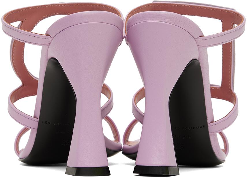 Les Petits Joueurs Purple Hoya Heeled Sandals