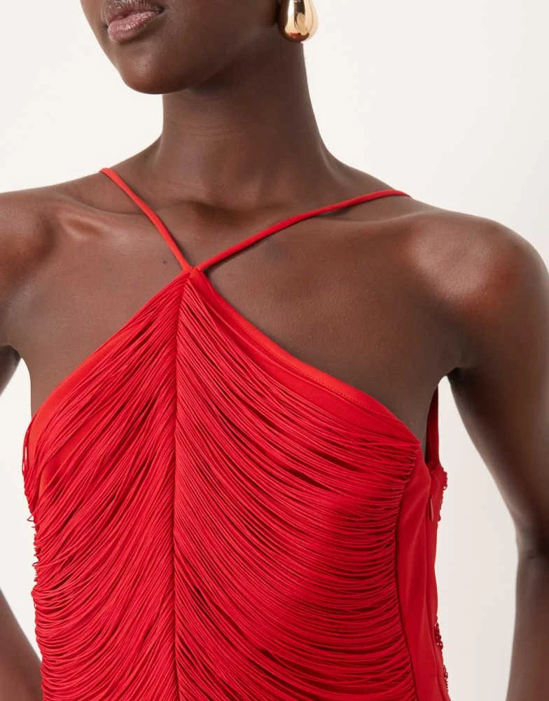 open lace back dress Red Dress - Strapless Drop Waist Mini Dress