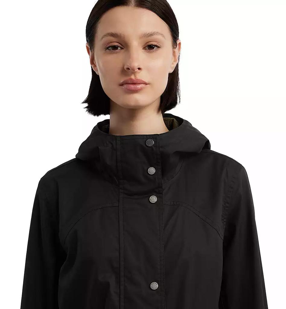 Hunter Women's Hooded Waterproof Rain Jacket Black XL