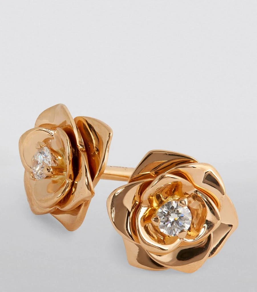 PIAGET Rose Gold and Diamond Rose Earrings 6