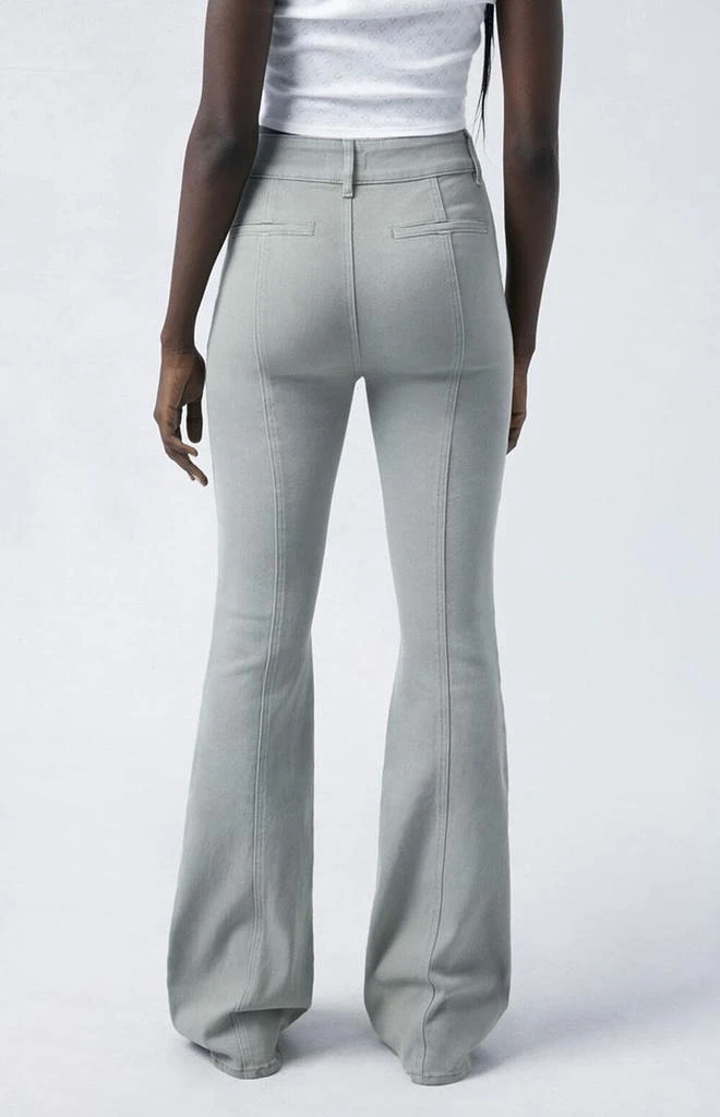 PacSun Army Green High Waisted Flare Pants 4