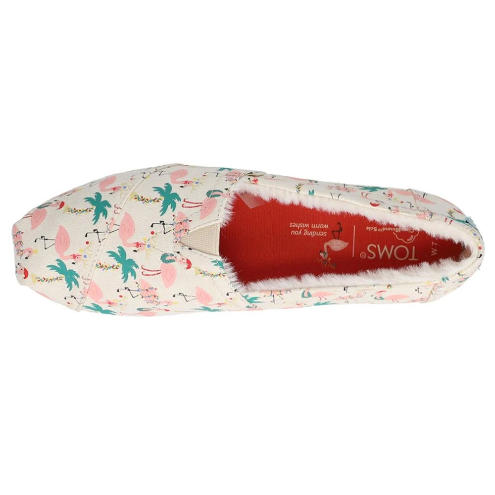TOMS Alpargata Cozy Holiday Flamingos Graphic Slip On Flats 4