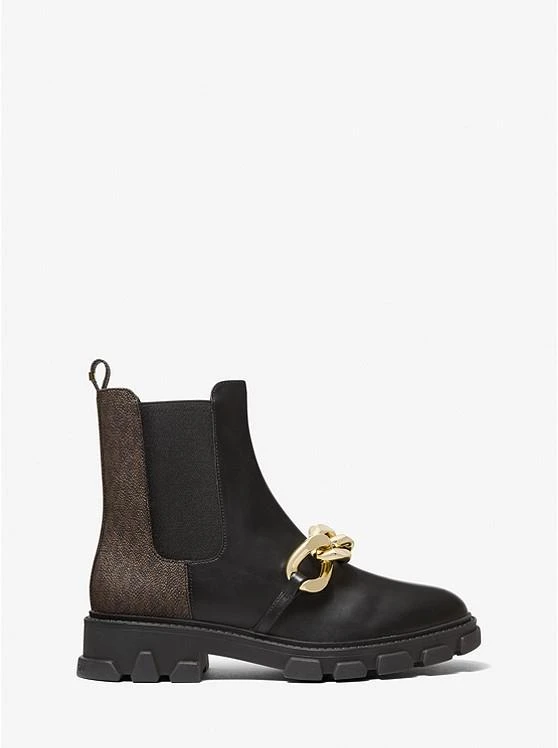 Michael Kors Scarlett Embellished Leather and Logo Boot 2