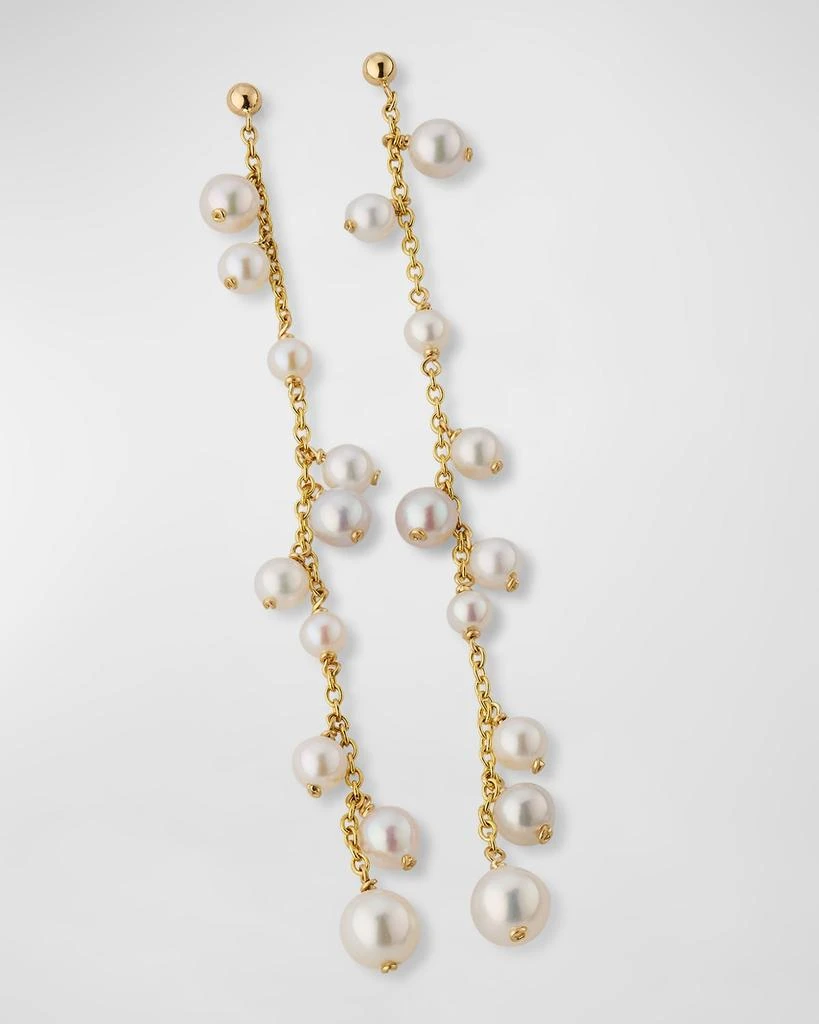 POPPY FINCH 14K Pearl Bubble Linear Drop Earrings 3