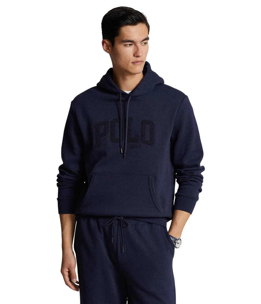 Ralph Lauren Logo Double-Knit Mesh-Face Hoodie 1