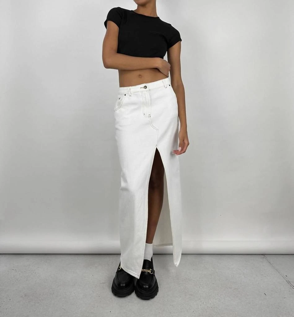 Lioness Lioness - Slit Front Denim Midi Skirt 4