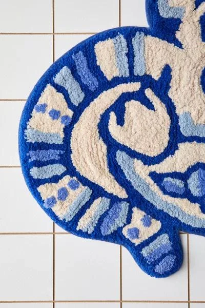 Urban Outfitters Delft Cat Shape Tufted Bath Mat 4