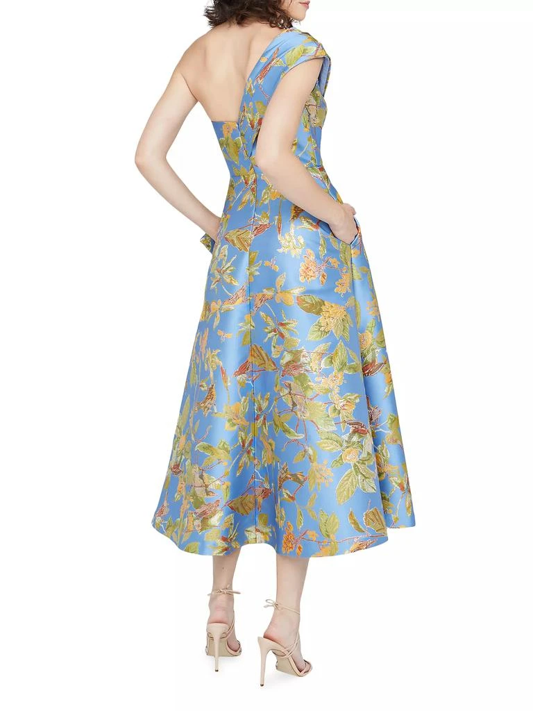 Theia Dalia Floral One-Shoulder Cocktail Dress 3