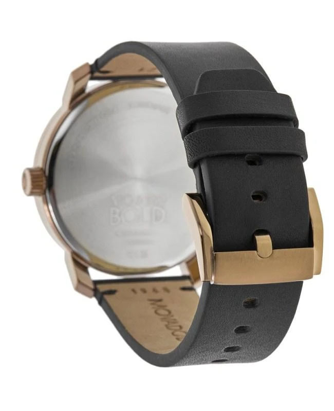 Movado Movado Bold Access Black Dial Leather Strap Men's Watch 3600945 4