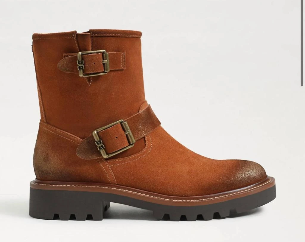 Sam Edelman Kinsley Motorcycle Boot In Amber Brown 2
